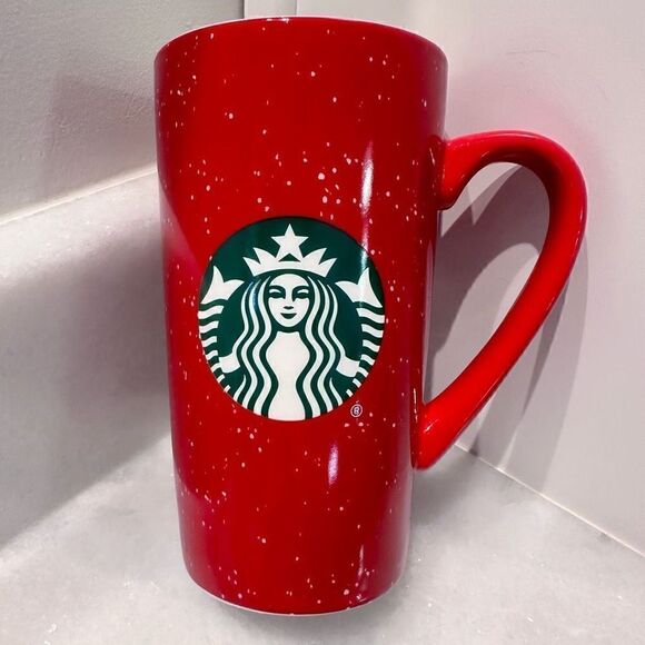 Starbucks Holiday Christmas Microwave And Dishwasher Safe Speckled Red Mug - Picture 1 of 3